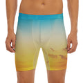 Sunrise Horizon Print Men's Long Boxer Briefs