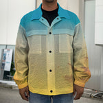 Sunrise Horizon Print Men's Shirt Jacket