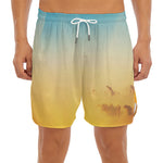 Sunrise Horizon Print Men's Split Running Shorts