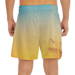 Sunrise Horizon Print Men's Split Running Shorts