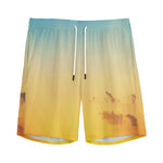 Sunrise Horizon Print Men's Sports Shorts