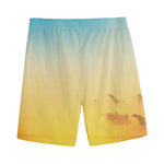Sunrise Horizon Print Men's Sports Shorts