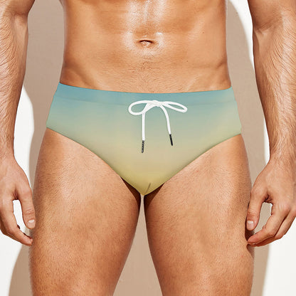 Sunrise Horizon Print Men's Swim Briefs
