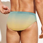 Sunrise Horizon Print Men's Swim Briefs