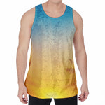 Sunrise Horizon Print Men's Velvet Tank Top