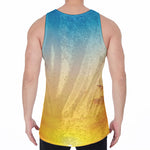 Sunrise Horizon Print Men's Velvet Tank Top