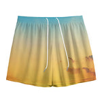 Sunrise Horizon Print Mesh Shorts