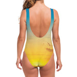 Sunrise Horizon Print One Piece Swimsuit