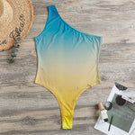 Sunrise Horizon Print One Shoulder Bodysuit