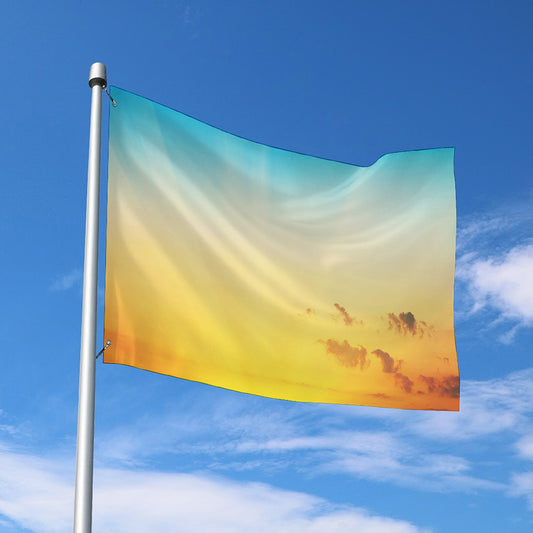 Sunrise Horizon Print Polyester Flag