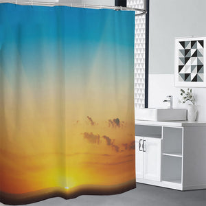 Sunrise Horizon Print Premium Shower Curtain