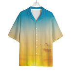 Sunrise Horizon Print Rayon Hawaiian Shirt