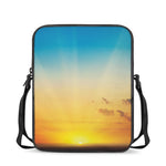 Sunrise Horizon Print Rectangular Crossbody Bag