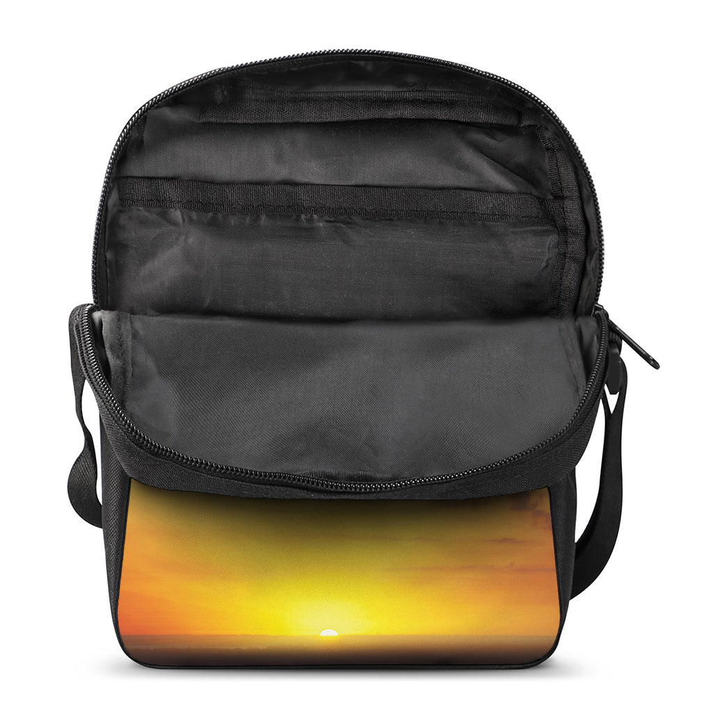 Sunrise Horizon Print Rectangular Crossbody Bag