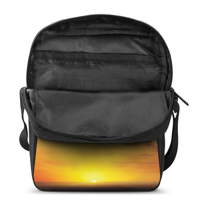 Sunrise Horizon Print Rectangular Crossbody Bag