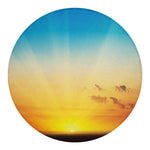 Sunrise Horizon Print Round Blanket
