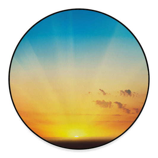 Sunrise Horizon Print Round Floor Mat