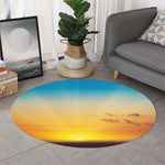 Sunrise Horizon Print Round Rug