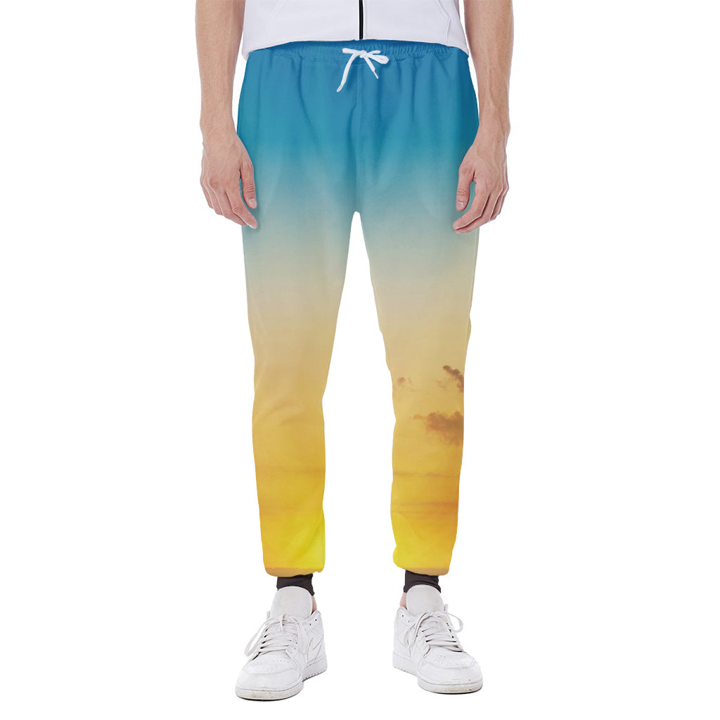 Sunrise Horizon Print Scuba Joggers
