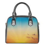 Sunrise Horizon Print Shoulder Handbag