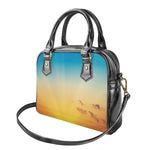 Sunrise Horizon Print Shoulder Handbag