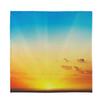 Sunrise Horizon Print Silk Bandana