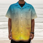 Sunrise Horizon Print Textured Short Sleeve Shirt