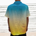 Sunrise Horizon Print Textured Short Sleeve Shirt