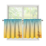 Sunrise Horizon Print Tier Curtains