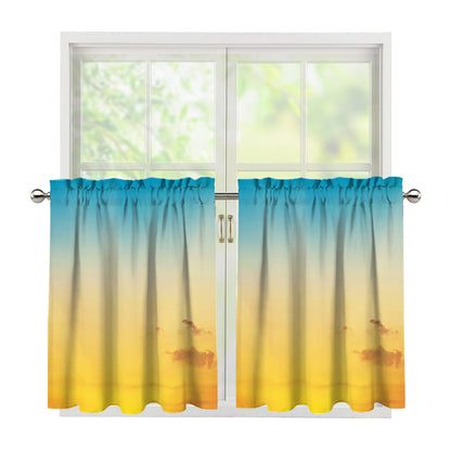 Sunrise Horizon Print Tier Curtains