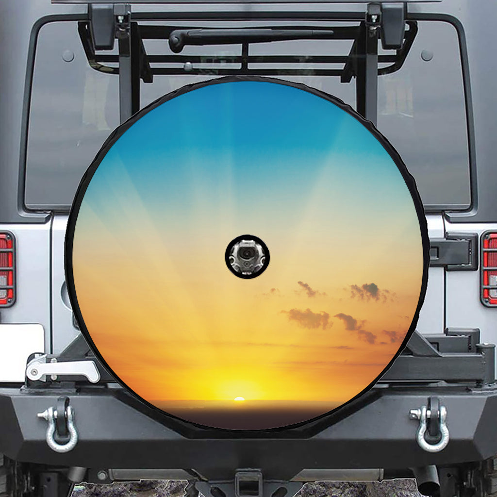 Sunrise Horizon Print Tire Cover With Camera Hole