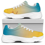 Sunrise Horizon Print White Chunky Shoes