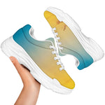 Sunrise Horizon Print White Chunky Shoes