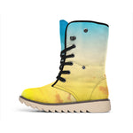 Sunrise Horizon Print Winter Boots