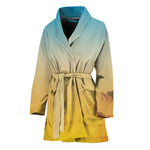 Sunrise Horizon Print Women's Bathrobe