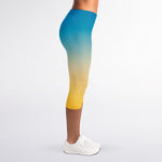 Sunrise Horizon Print Women's Capri Leggings
