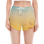 Sunrise Horizon Print Women's Split Running Shorts