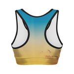 Sunrise Horizon Print Women's Sports Bra