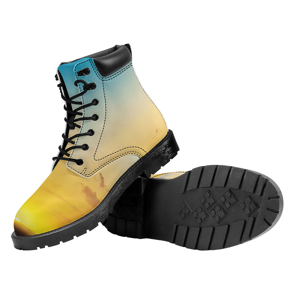 Sunrise Horizon Print Work Boots