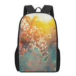 Sunrise Japanese Cherry Blossom Print 17 Inch Backpack