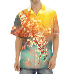Sunrise Japanese Cherry Blossom Print Aloha Shirt