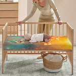 Sunrise Japanese Cherry Blossom Print Baby Crib Sheet