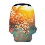 Sunrise Japanese Cherry Blossom Print Baby Seat Cover