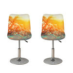 Sunrise Japanese Cherry Blossom Print Bar Stool Covers