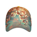 Sunrise Japanese Cherry Blossom Print Baseball Cap