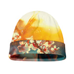 Sunrise Japanese Cherry Blossom Print Beanie
