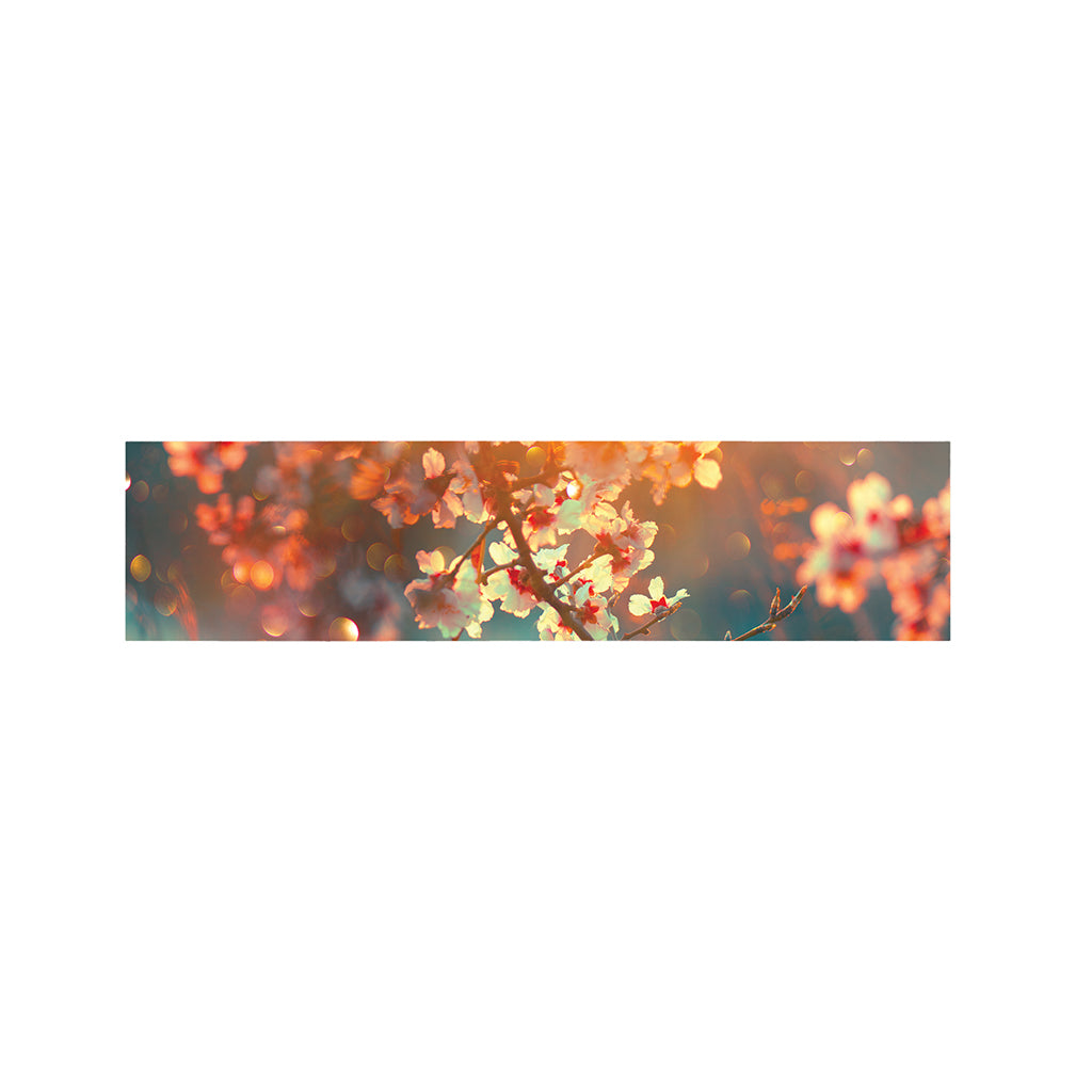 Sunrise Japanese Cherry Blossom Print Bed Runner
