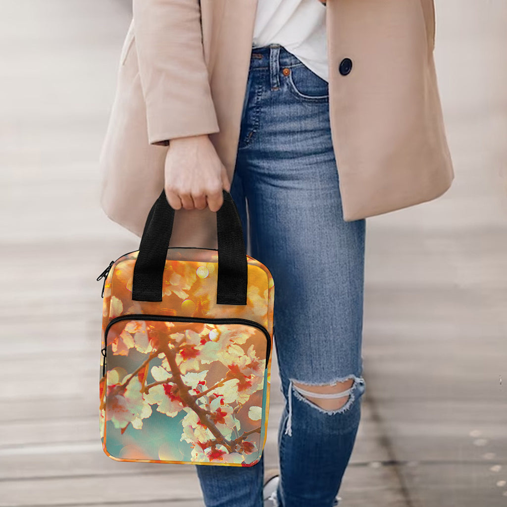 Sunrise Japanese Cherry Blossom Print Bible Tote Bag