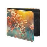 Sunrise Japanese Cherry Blossom Print Bifold Wallet