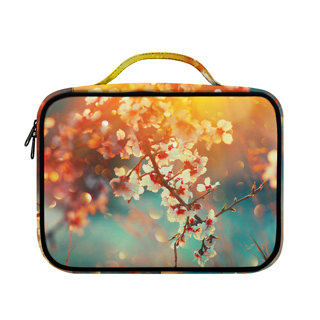 Sunrise Japanese Cherry Blossom Print Briefcase Bible Bag